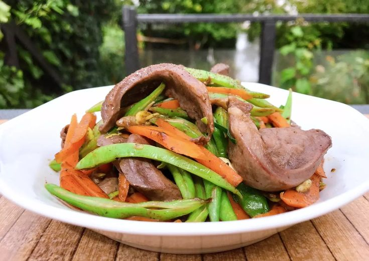 đậu que xào tim