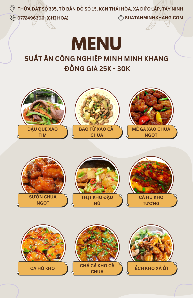 Suất Ăn Công Nghiệp Minh Khang tại Đức Hòa