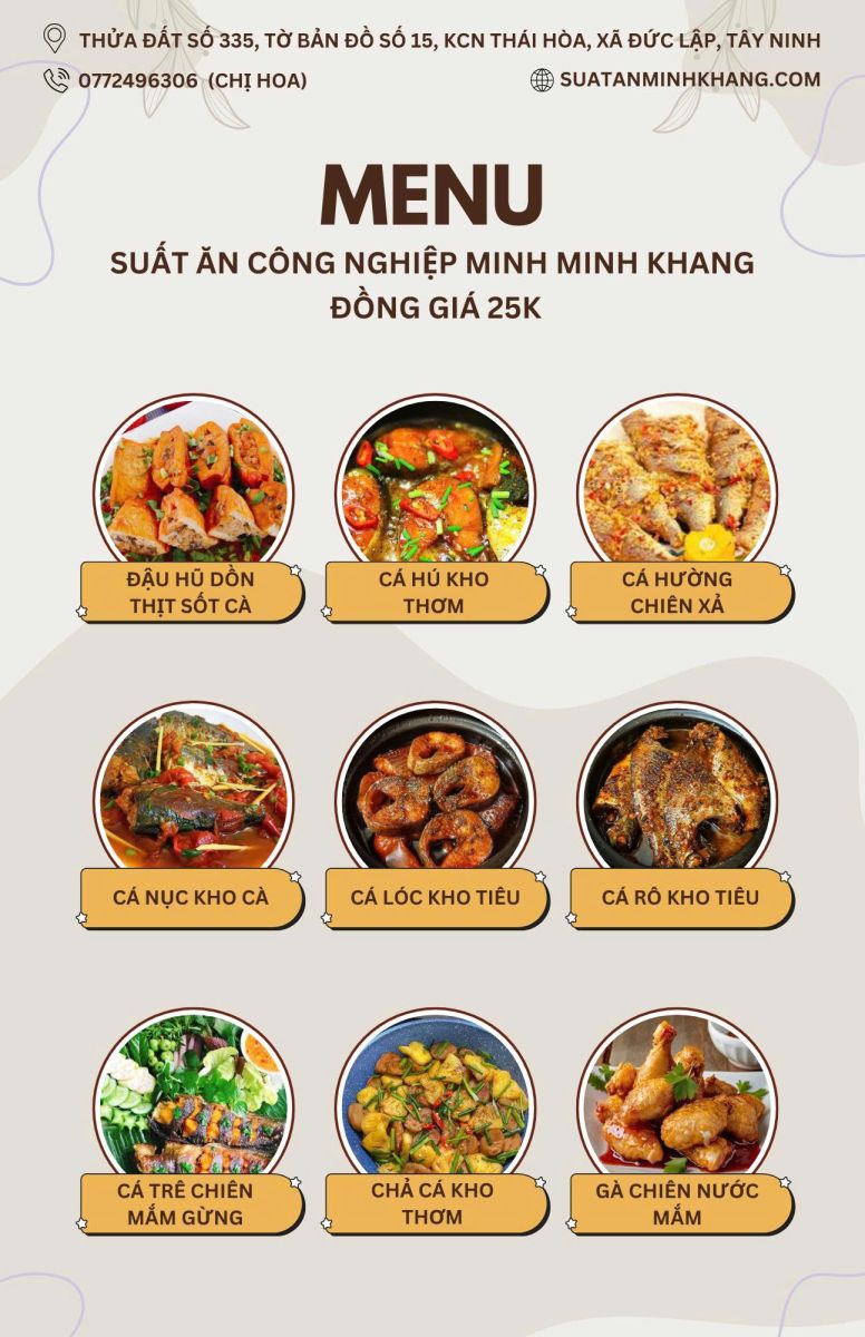 Suất ăn Minh Khang