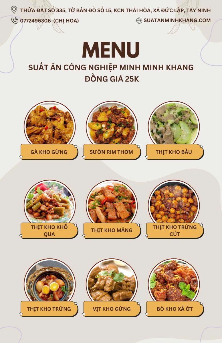 Suất ăn Minh Khang