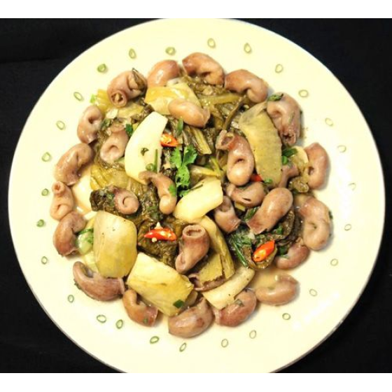 Bao tử xào cải chua