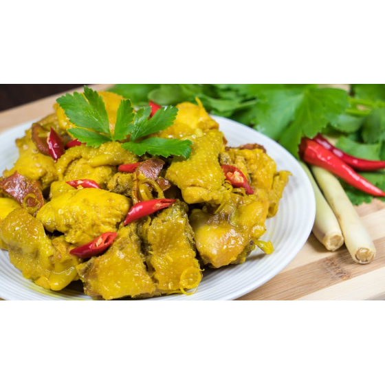 Gà kho sả nghệ